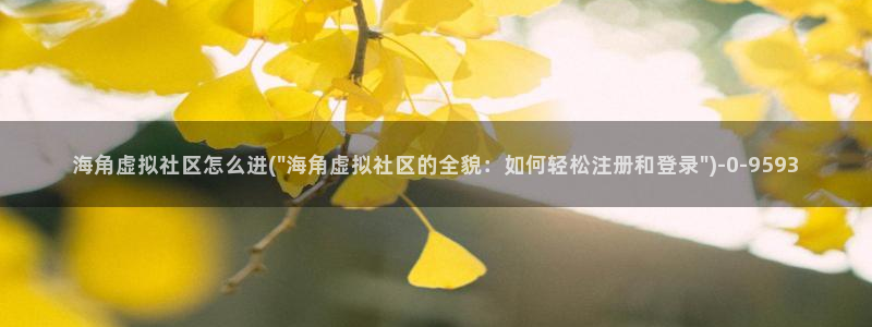 海角社区软件：海角虚拟社区怎么进(\